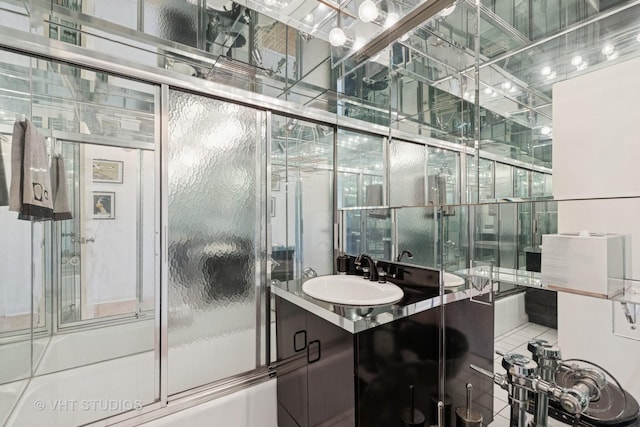 2970 N Lake Shore Dr Unit 7B-7C, Chicago, IL 60657 - full bathroom with shower / bath combination with glass door and vanity
