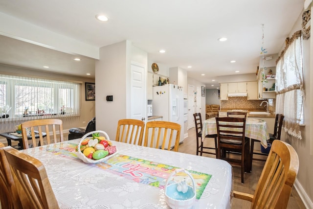 1109 S Lavergne Dr, Mount Prospect, IL 60056 - dining room featuring recessed lighting and light wood-type flooring