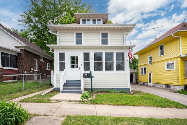 111 Warren Ave, Aurora, IL 60505 - american foursquare style home with entry steps
