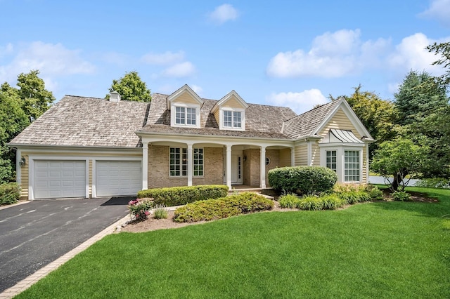 775 S Camelot Ct, Lake Forest, IL 60045 - view of front of property featuring an attached garage, driveway, a front yard, and a chimney