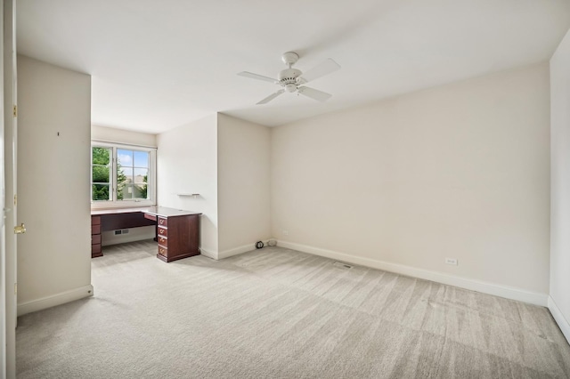 775 S Camelot Ct, Lake Forest, IL 60045 - unfurnished bedroom with light carpet, a desk, and a ceiling fan