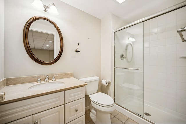 775 S Camelot Ct, Lake Forest, IL 60045 - full bathroom featuring a shower stall, vanity, and tile patterned floors