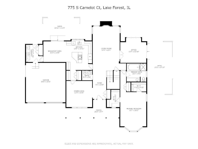 775 S Camelot Ct, Lake Forest, IL 60045 - view of floor plan / room layout