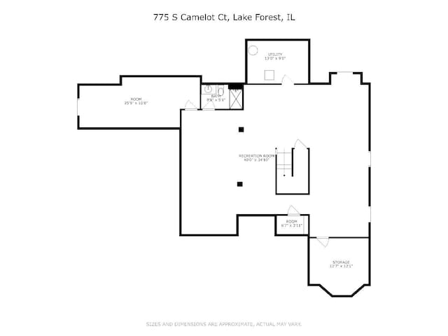 775 S Camelot Ct, Lake Forest, IL 60045 - view of floor plan / room layout