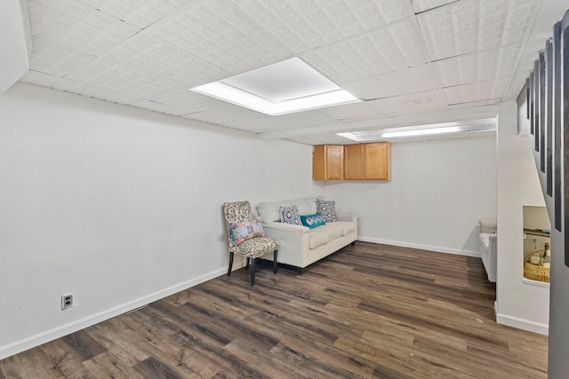 2011 University Dr, Naperville, IL 60565 - sitting room with dark wood-type flooring and baseboards