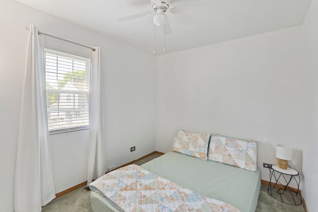 2011 University Dr, Naperville, IL 60565 - carpeted bedroom with baseboards and a ceiling fan