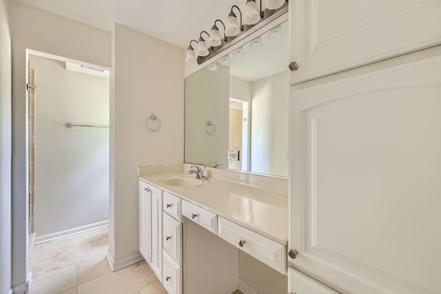 201 S Wulff St, Cary, IL 60013 - bathroom with vanity and tile patterned floors