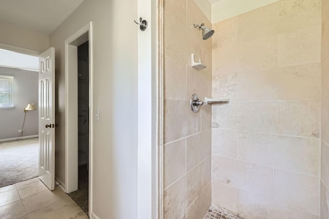 201 S Wulff St, Cary, IL 60013 - full bathroom with a tile shower and tile patterned floors
