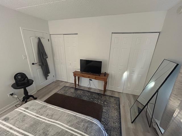 9098 Terrace Dr Unit 3E, Niles, IL 60714 - bedroom with multiple closets and wood finished floors