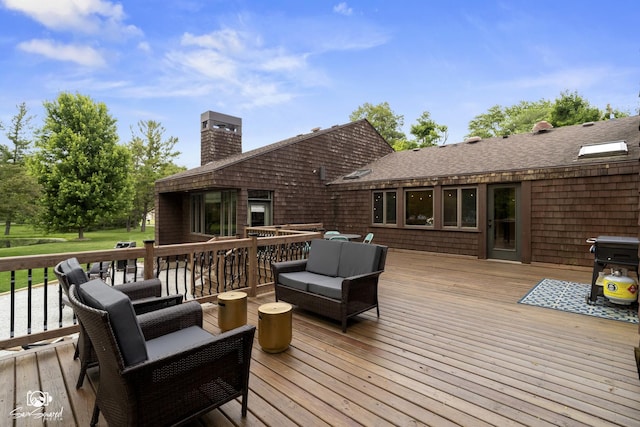1886 N Springview Dr, Kankakee, IL 60901 - deck with an outdoor living space