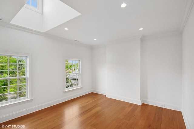 78 Wagner Rd, Northfield, IL 60093 - unfurnished room featuring ornamental molding, wood finished floors, and recessed lighting