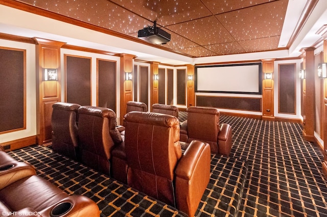 78 Wagner Rd, Northfield, IL 60093 - cinema with decorative columns and dark carpet