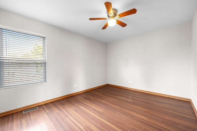 1301 Bridgehampton Dr, Plainfield, IL 60586 - spare room featuring ceiling fan and wood finished floors