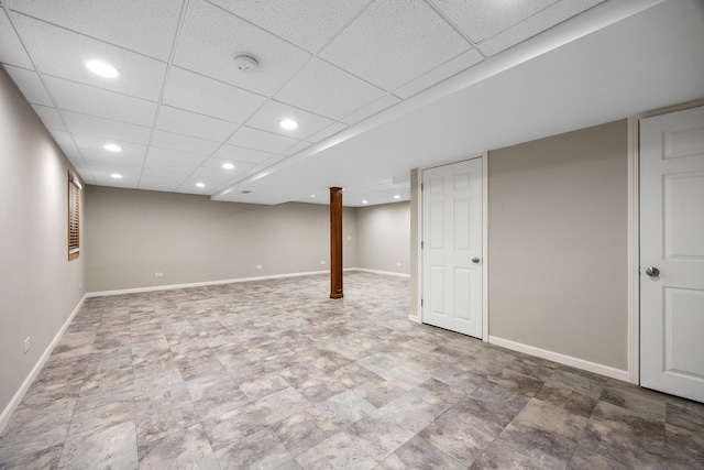 1301 Bridgehampton Dr, Plainfield, IL 60586 - finished basement featuring a drop ceiling and recessed lighting