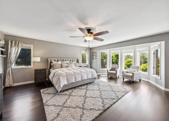 1551 Daybreak Dr, Libertyville, IL 60048 - bedroom featuring dark wood-style flooring and a ceiling fan