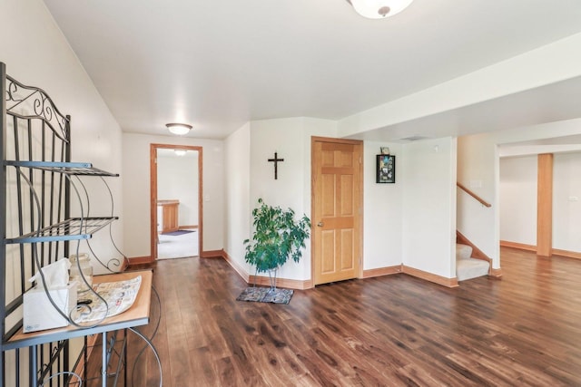 8610 Pebble Creek Ct, Wonder Lake, IL 60097 - foyer entrance featuring stairway and wood finished floors