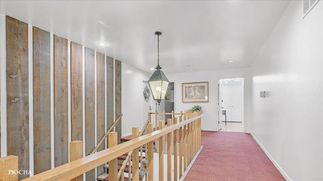 2051 Creekside Dr Unit 2-3, Wheaton, IL 60189 - corridor featuring an upstairs landing, carpet flooring, and recessed lighting
