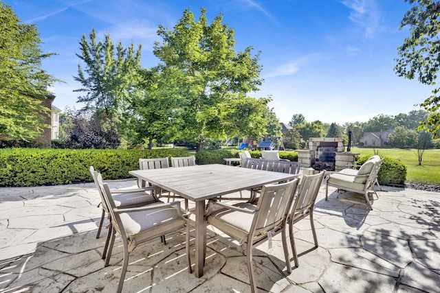 7270 Bannockburn Cir, Lakewood, IL 60014 - view of patio / terrace featuring outdoor dining space