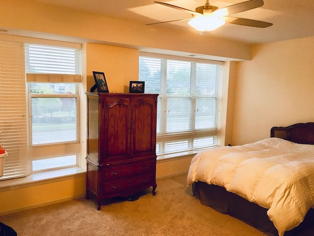 77 N Quentin Rd Unit 202, Palatine, IL 60067 - bedroom featuring light colored carpet and a ceiling fan