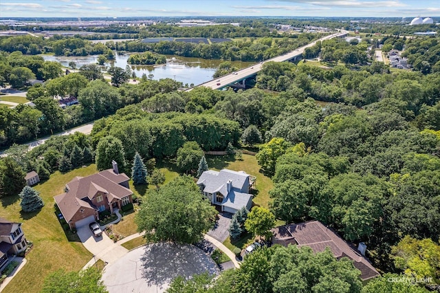1809 Winmont Ct, Montgomery, IL 60538 - aerial view of property and surrounding area with a nearby body of water and a notable bridge