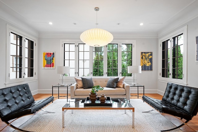 343 Washington Ave, Wilmette, IL 60091 - living room with wood finished floors and recessed lighting