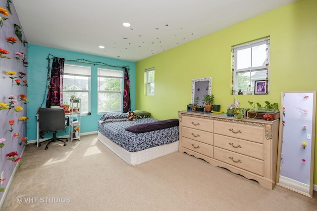 646 Grand Canyon Cir, Crystal Lake, IL 60014 - bedroom featuring light colored carpet, multiple windows, and recessed lighting