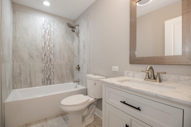 8930 S Throop St, Chicago, IL 60620 - bathroom with vanity,  shower combination, and recessed lighting