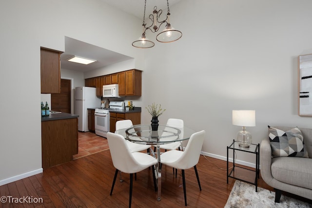 1827 Appaloosa Dr, Naperville, IL 60565 - dining area with wood finished floors and a towering ceiling