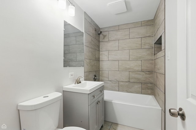 5301 State Rd, Burbank, IL 60459 - full bathroom featuring vanity, washtub / shower combination, and tile patterned flooring