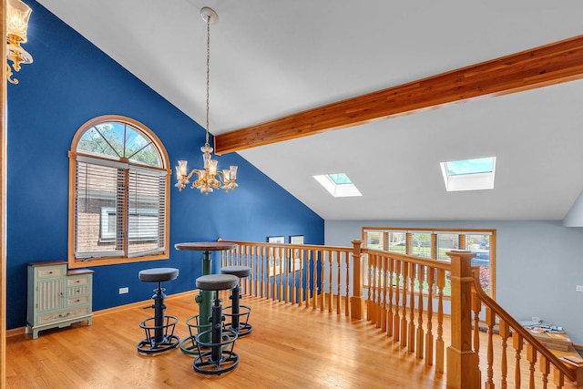 11254 S Whipple St, Chicago, IL 60655 - dining space with a skylight and wood finished floors