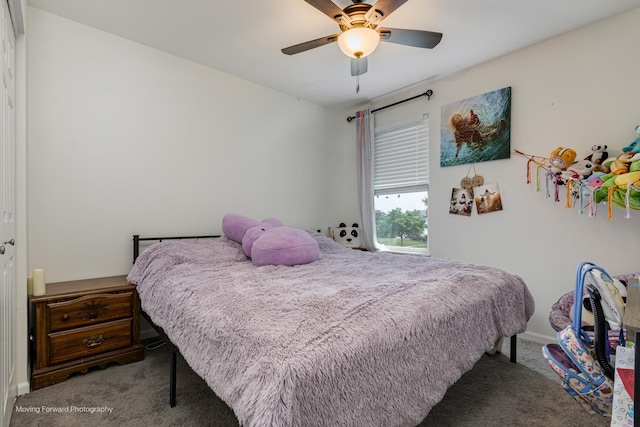 26065 S White Oak Trl, Channahon, IL 60410 - bedroom featuring carpet and ceiling fan