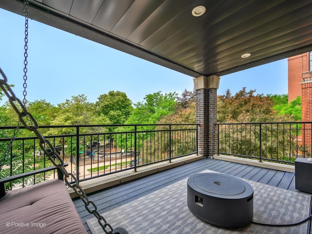 1841 N Sheffield Ave Unit 2, Chicago, IL 60614 - view of wooden terrace