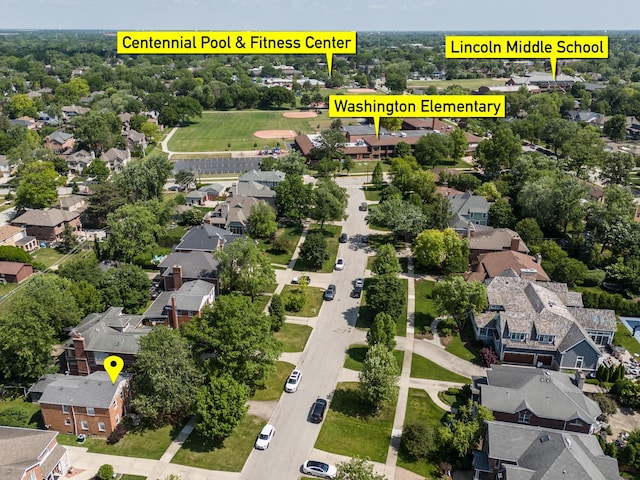 516 Engel Blvd, Park Ridge, IL 60068 - aerial overview of property's location with nearby suburban area