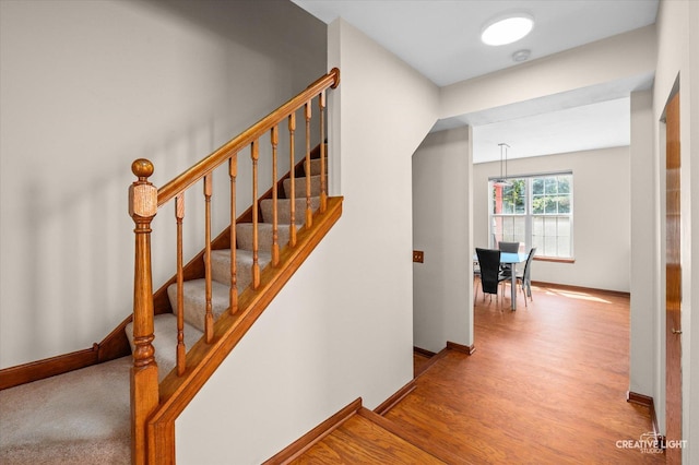 1348 Amaranth Dr, Naperville, IL 60564 - stairs featuring baseboards and wood finished floors
