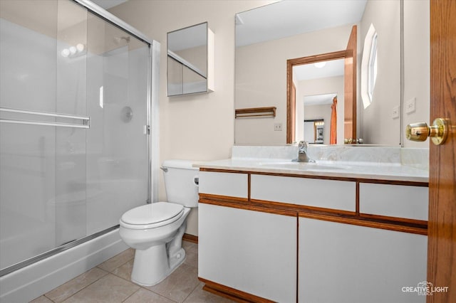 1348 Amaranth Dr, Naperville, IL 60564 - full bathroom featuring a shower stall, vanity, and tile patterned floors