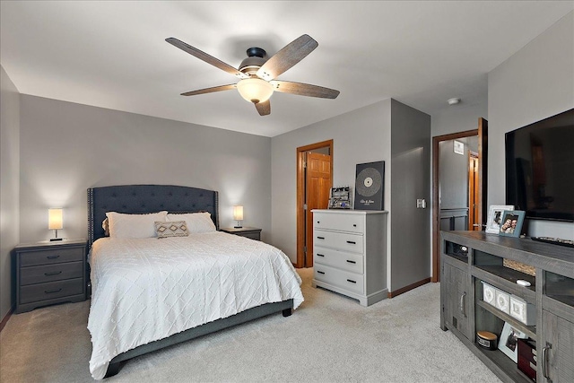 2447 Saddle Ridge Dr, Joliet, IL 60432 - bedroom featuring light colored carpet and a ceiling fan