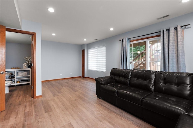 2447 Saddle Ridge Dr, Joliet, IL 60432 - living room featuring wood finished floors and recessed lighting