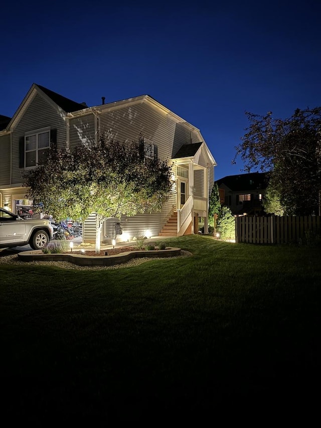 2447 Saddle Ridge Dr, Joliet, IL 60432 - view of front facade featuring stairway