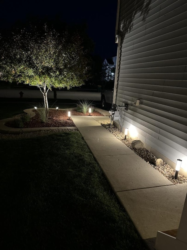 2447 Saddle Ridge Dr, Joliet, IL 60432 - view of yard at night