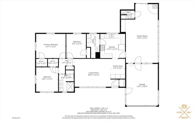 724 Dover Pl, Champaign, IL 61820 - view of room layout