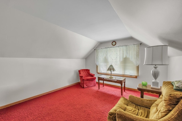 4512 S Trumbull Ave, Chicago, IL 60632 - sitting room with vaulted ceiling and carpet floors