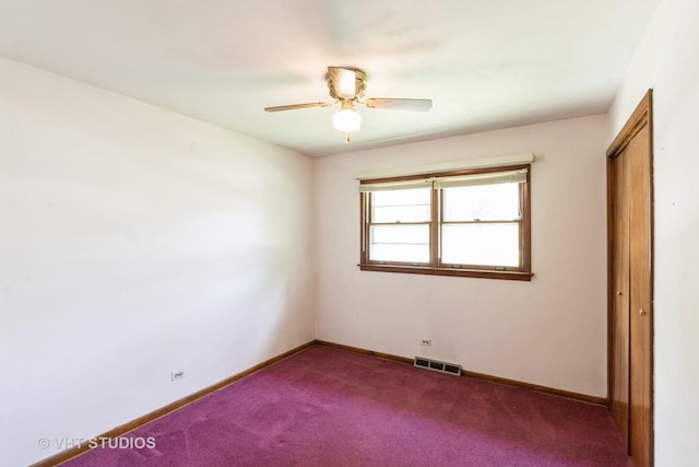 5341 Grand Ave, Downers Grove, IL 60515 - unfurnished bedroom with carpet floors, a closet, and a ceiling fan