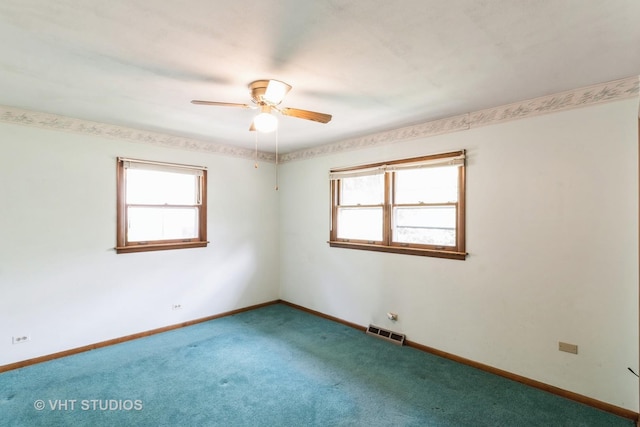 5341 Grand Ave, Downers Grove, IL 60515 - carpeted spare room featuring healthy amount of natural light and a ceiling fan