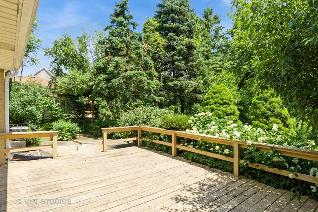 5341 Grand Ave, Downers Grove, IL 60515 - view of wooden terrace