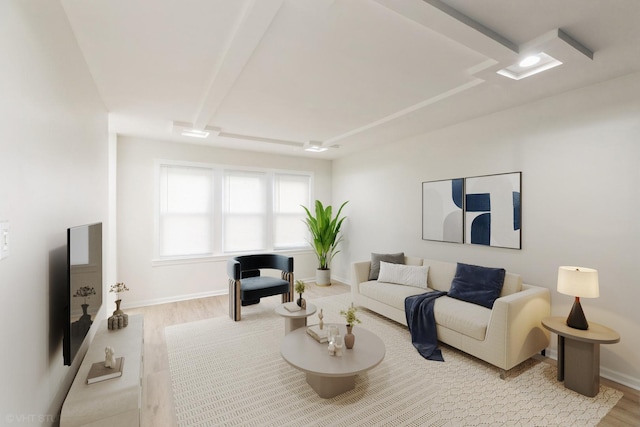 9811 S Woodlawn Ave, Chicago, IL 60628 - living room featuring light wood-style floors and baseboards