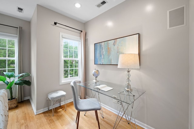 1242 W Ohio St Unit 2E, Chicago, IL 60642 - office with wood finished floors and healthy amount of natural light