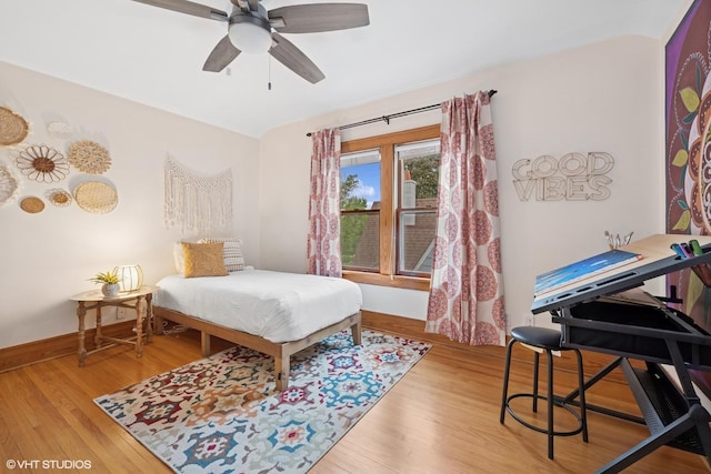 128 Coolidge Ave, Barrington, IL 60010 - bedroom with wood finished floors and a ceiling fan