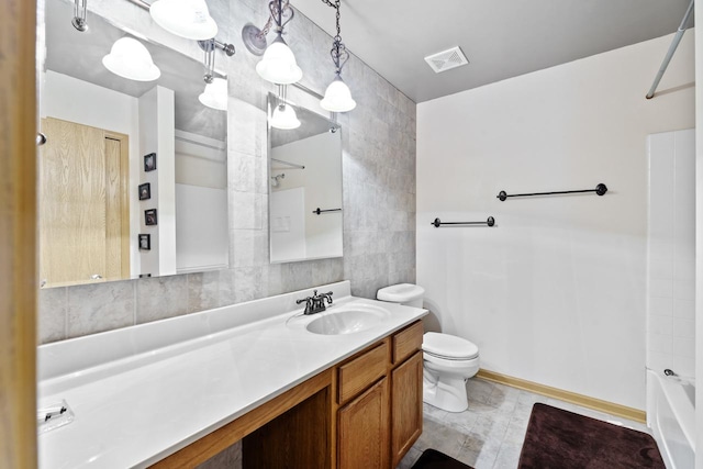 1018 Butterfield Cir E, Shorewood, IL 60404 - full bath with vanity, tile walls, and shower / tub combination