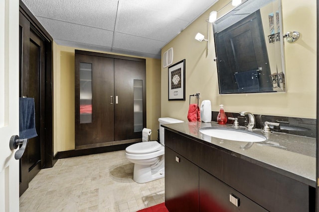 1018 Butterfield Cir E, Shorewood, IL 60404 - bathroom with vanity and a drop ceiling