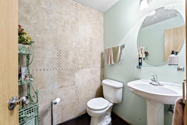1018 Butterfield Cir E, Shorewood, IL 60404 - bathroom with toilet and wood finished floors